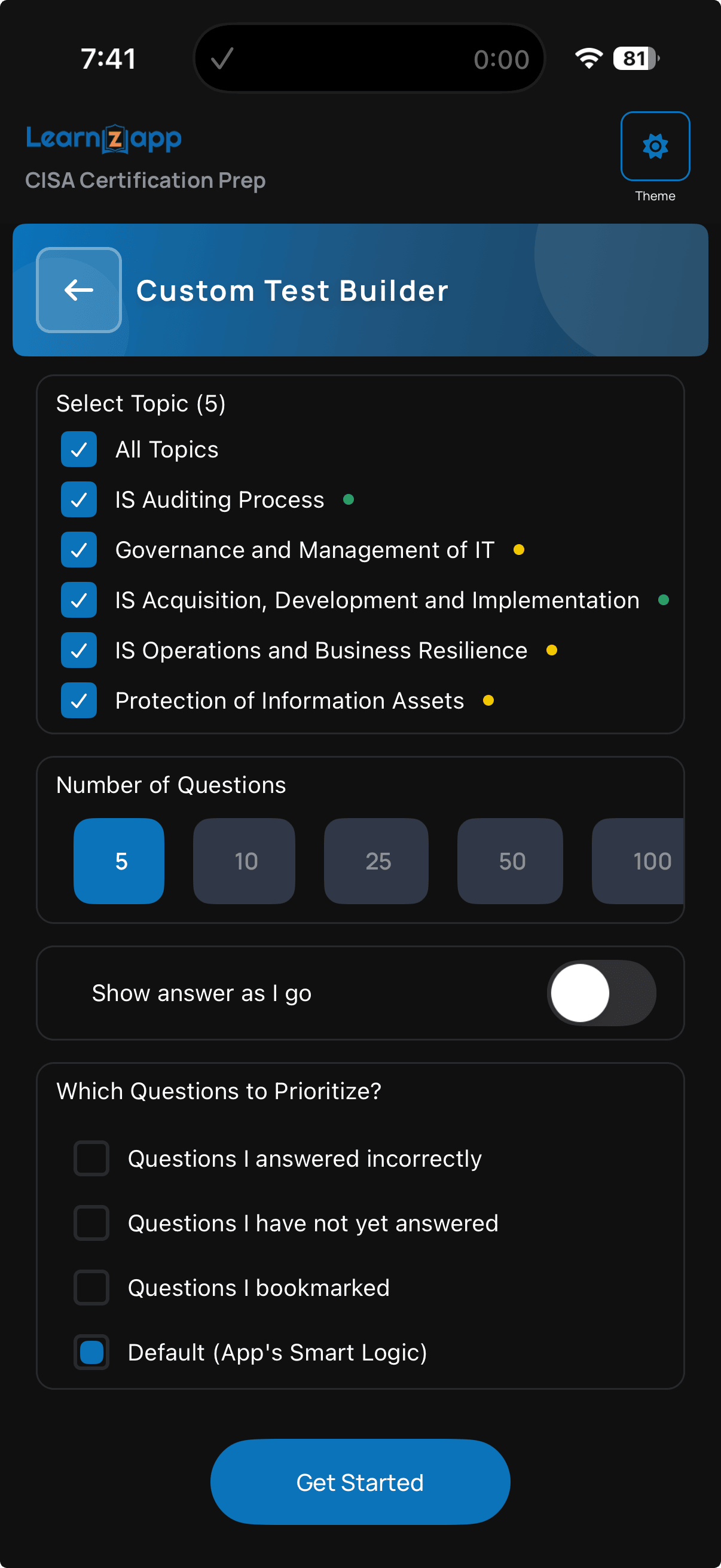 Create Custom Practice Tests